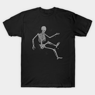 Skeleton Flowting on Space by Tobe Fonseca T-Shirt